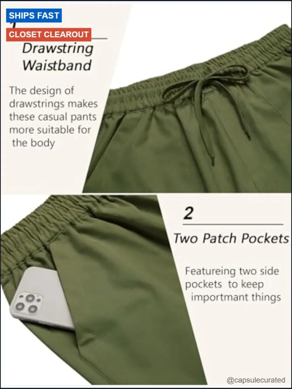Lightweight Linen Pants Elastic Waist Drawstring Yoga Summer Trousers